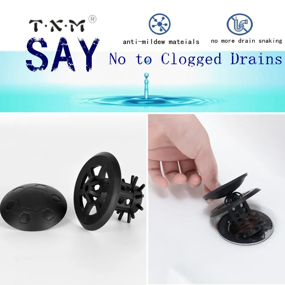 2/1 PACK TXM Drain Hair Catcher Bathtub/Sink Drain Hair Catcher,2 in 1 Bathtub Drain Protector for Shower