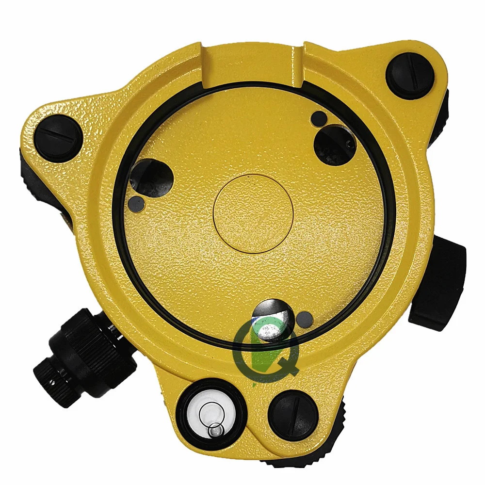 

Yellow Three-Jaw Tribrach With Optical Plummet Compatible Total Stations Surveying Black Tribrach
