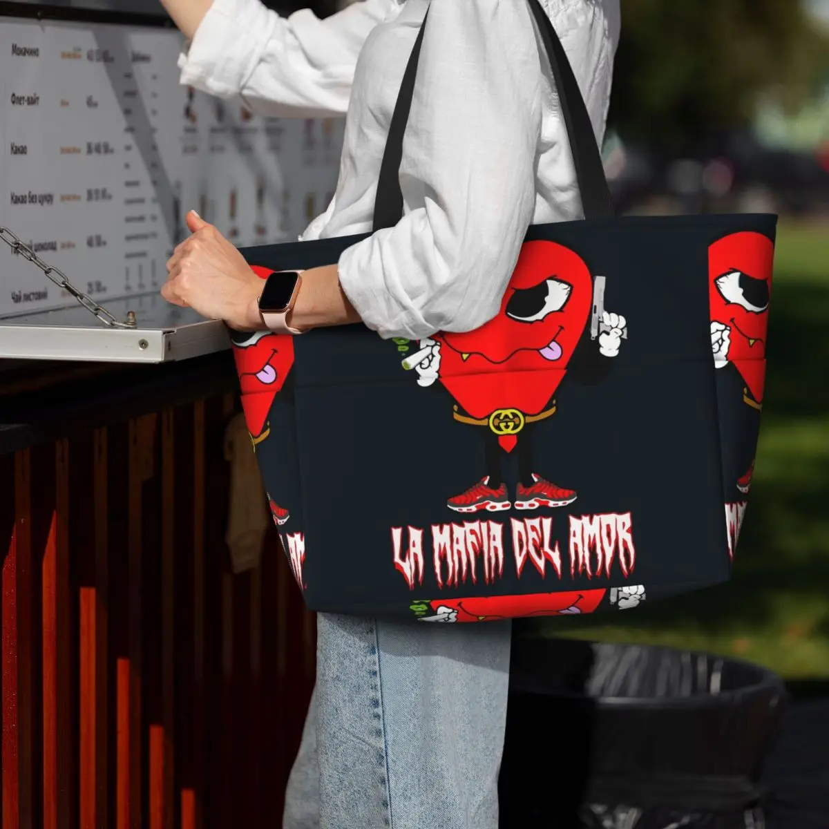 MAFIA OF LOVE Beach Tote Bag Sport Gym Yoga Duffle Large Tote Bag Women Travel Bag Fitness bag