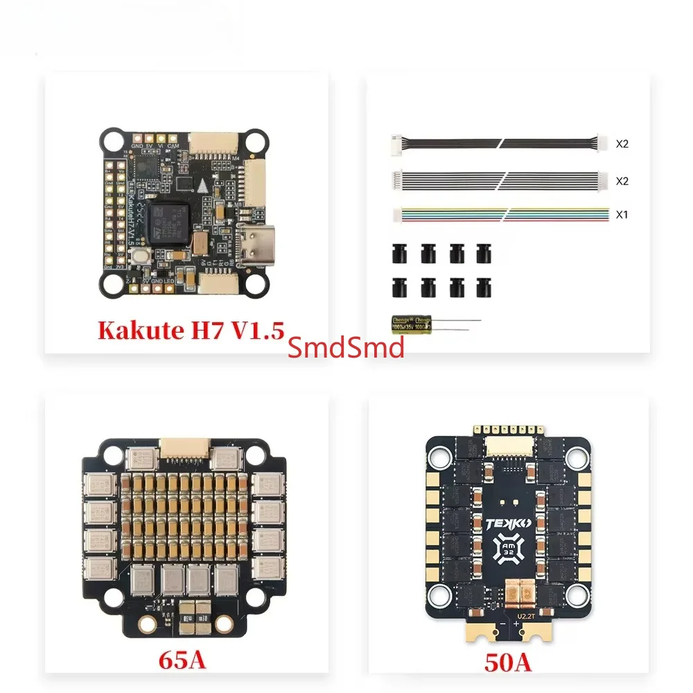 H7 V1.5 Stacks H7 ICM-42688P OSD Onboard Bluetooth W/ Tekko32 F4 50A/ 60A 4in1 4-6S ESC for RC FPV Racing Drone