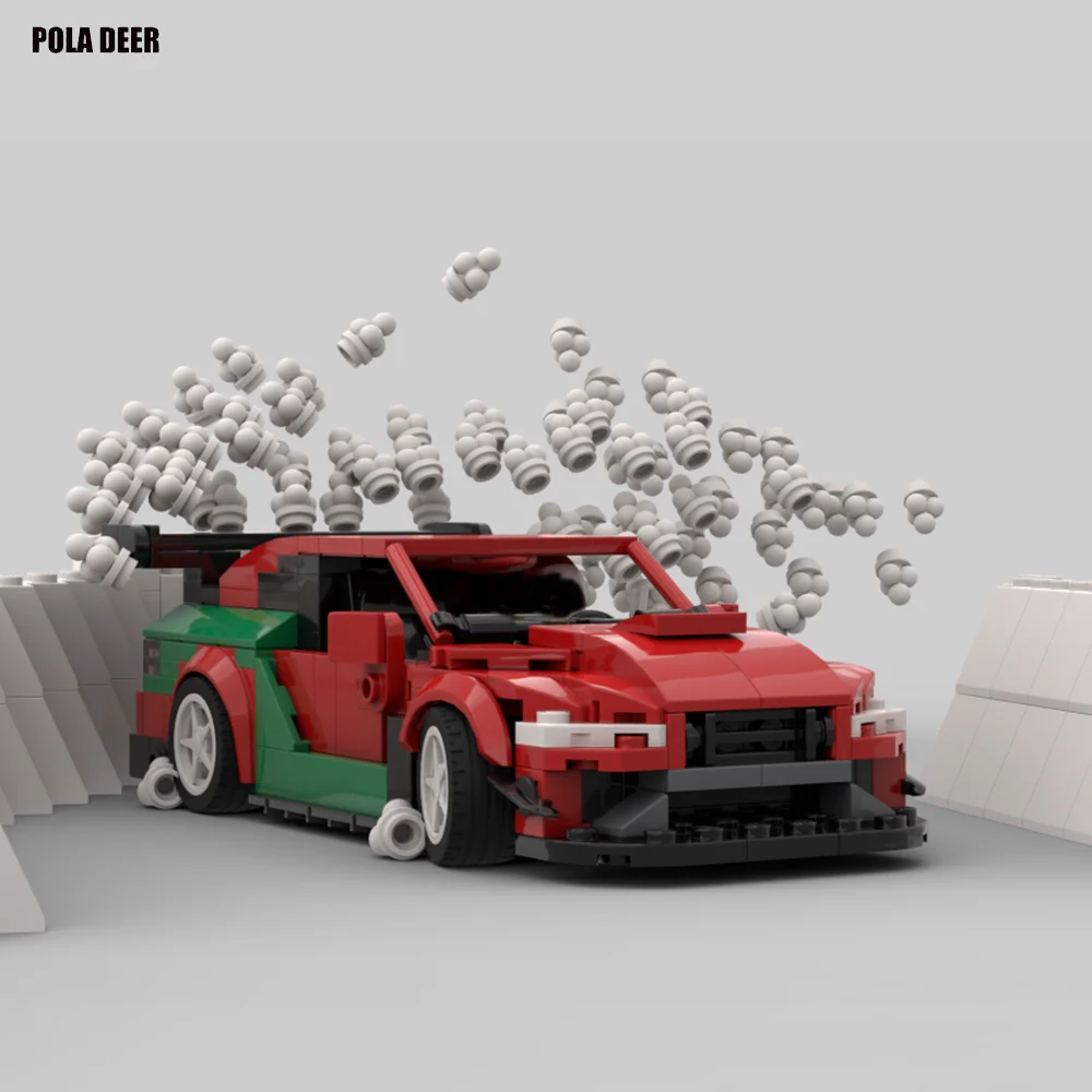 

Poladeer 329 Pcs Tire Sled Christmas Limited Creative Racing Car Custom Assembly Building Blocks Boy Toy Model Holiday Gift