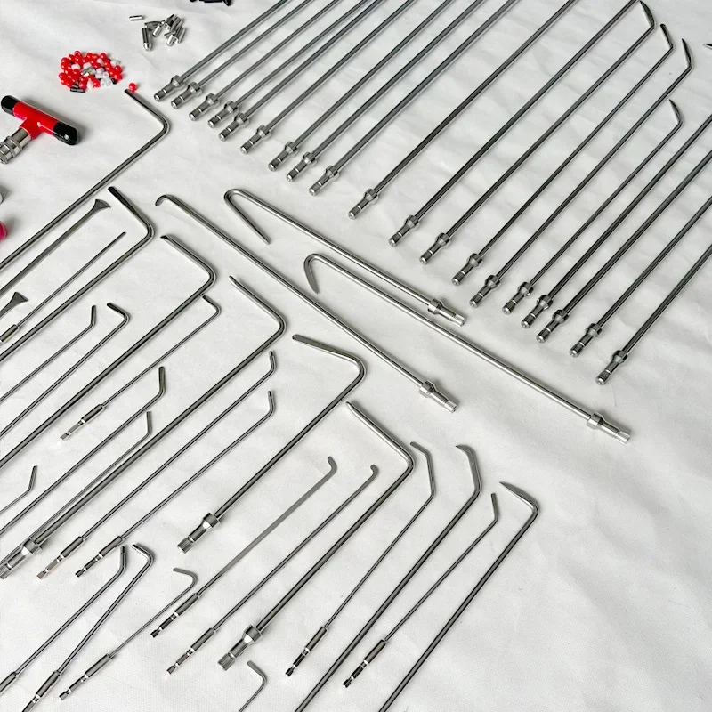 Acero de grado profesional para Super para gancho de liberación rápida, juego de 50 piezas para reparación de abolladuras de carrocería de coche y reparación de chapa metálica