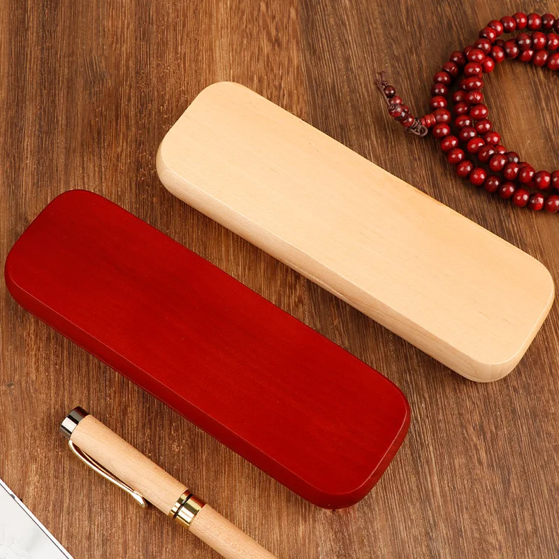 10Pcs Wooden Pen Box Retro Gift Boxes Pen Box Solid Wood Storage Case Wooden Box Business Pen Case