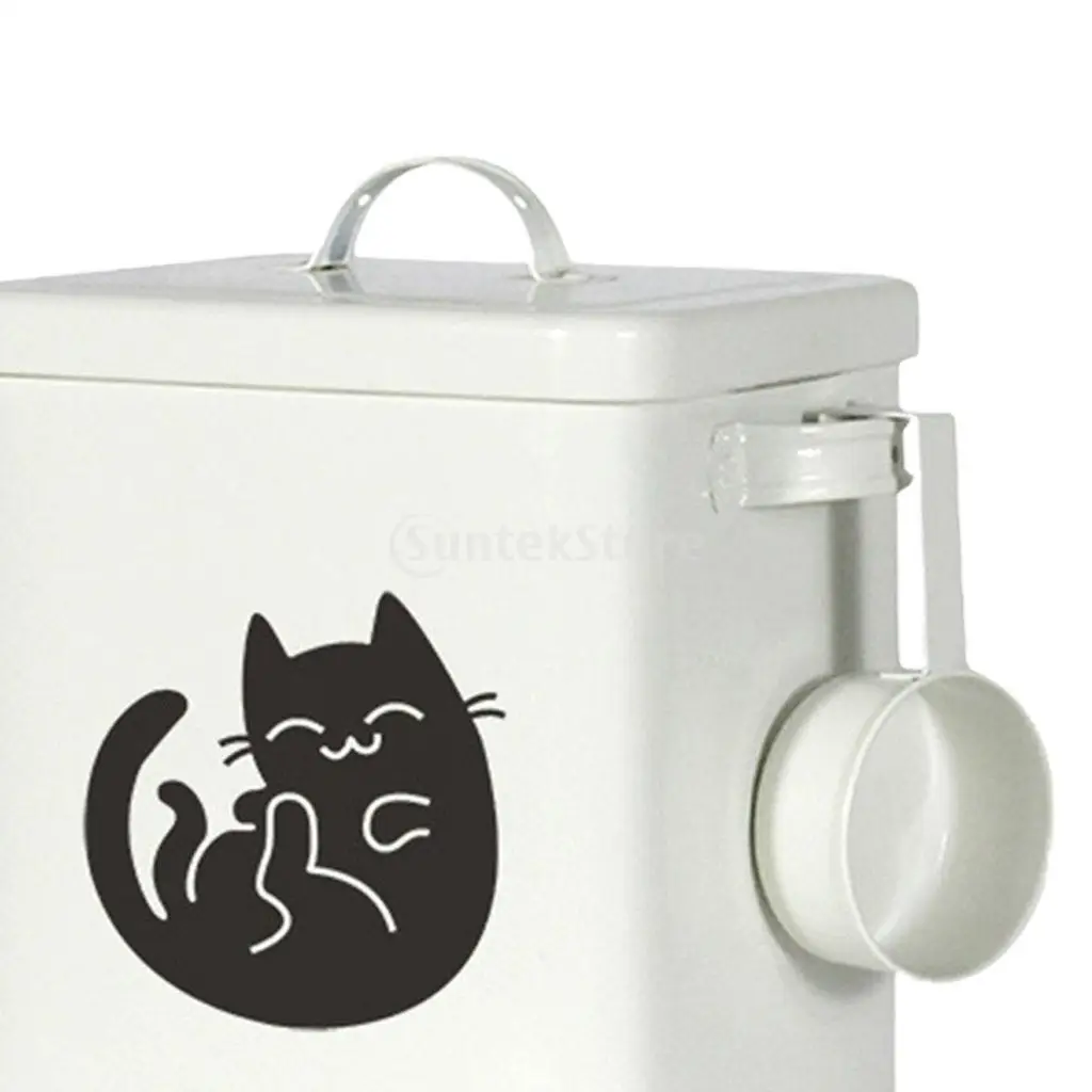 6L Food Storage Tin with Lid with Scoop Galvanized Iron Food Storage Bucket Storage Bucket Food Canister for Cat Food Dog Food