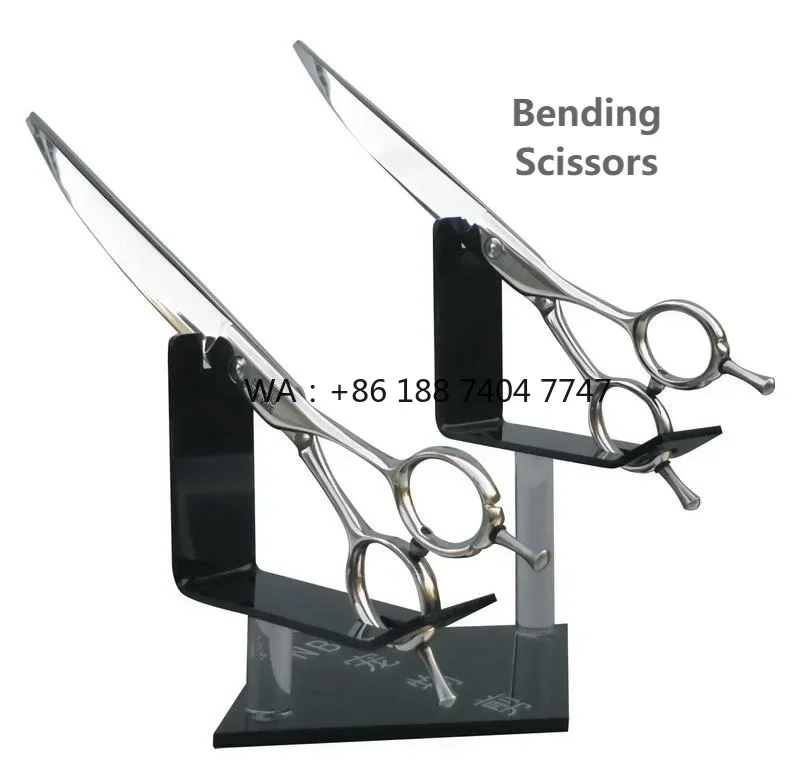 Veterinary Pet Grooming Scissor Bending Straight Tooth Puppy Dog Shear Animal Haircut Barber Home Curved Trimmer
