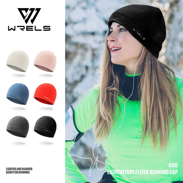 WRELS Zimowe termiczne czapki sportowe do biegania Miękka wiatroszczelna czapka typu beanie Piesze wycieczki Jazda na rowerze Bieganie Snowboard Narciarstwo Ciepła czapka sportowa na świeżym powietrzu
