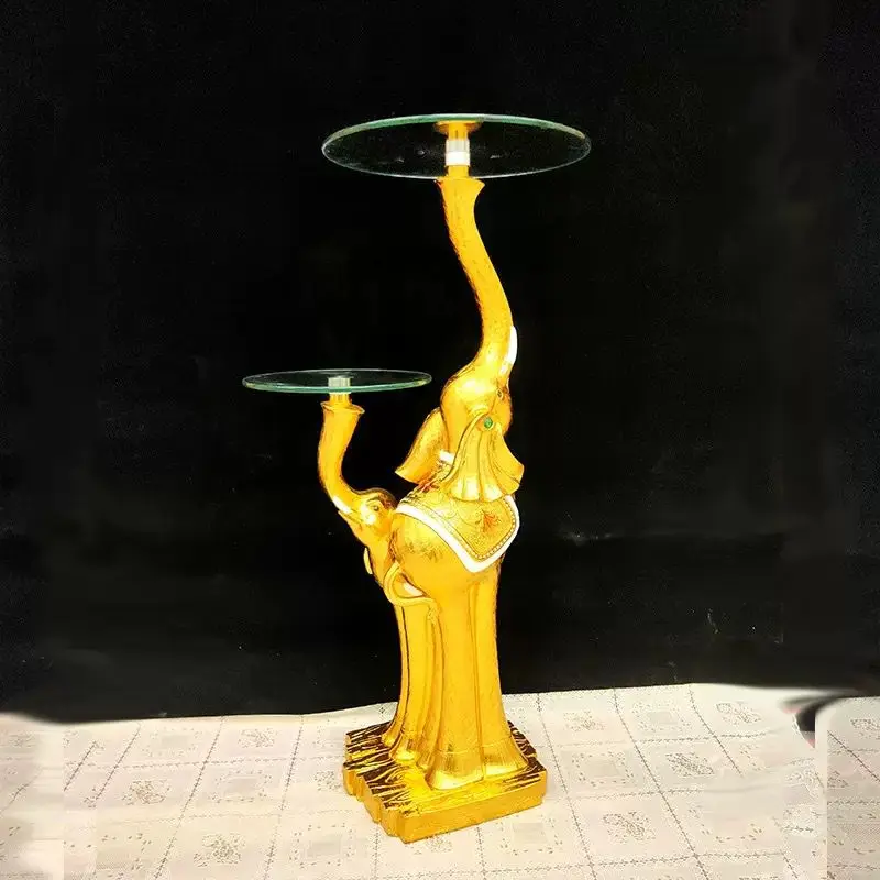 Home Decor Elephant Statue Side Table Floor Decor Home Furniture Living Room Creative sculpture European Tea Table Coffee Tables