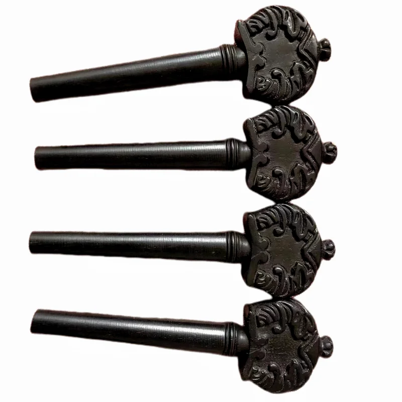 4/4 professional Carved Cello Pegs Winder String Tuning Pin Ebony Rosewood 4pcs High Quality Cello Accessories