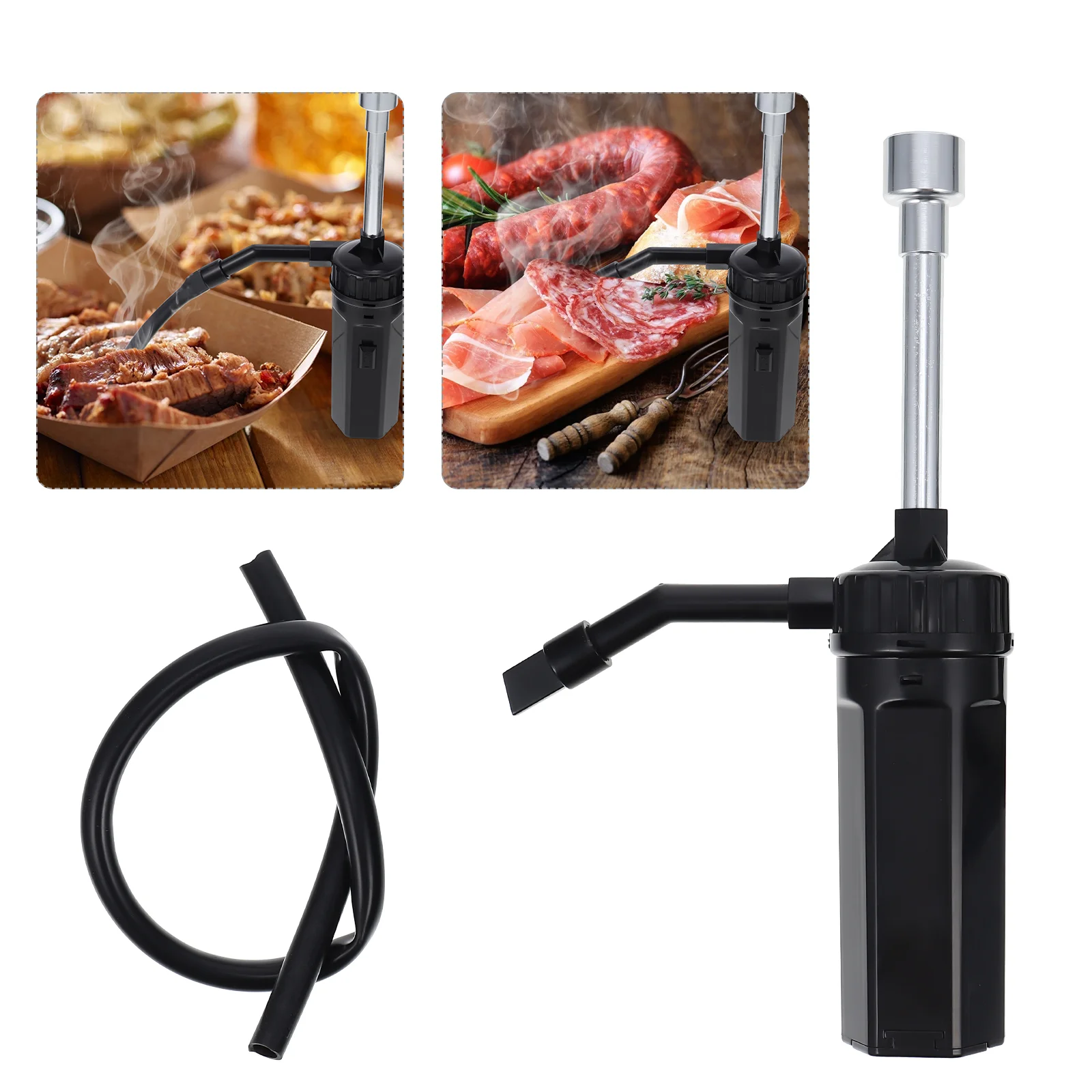 Beverages Smoker Kitchen Food Infuser Drinks Cocktail Bar Black for Picnic Portable