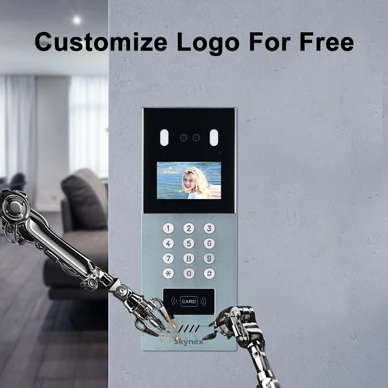 هاتف باب فيديو خارجي عالي الجودة مع تحكم في الوصول للشقق المتعددة والتعرف على الوجه لفتح الباب #1
