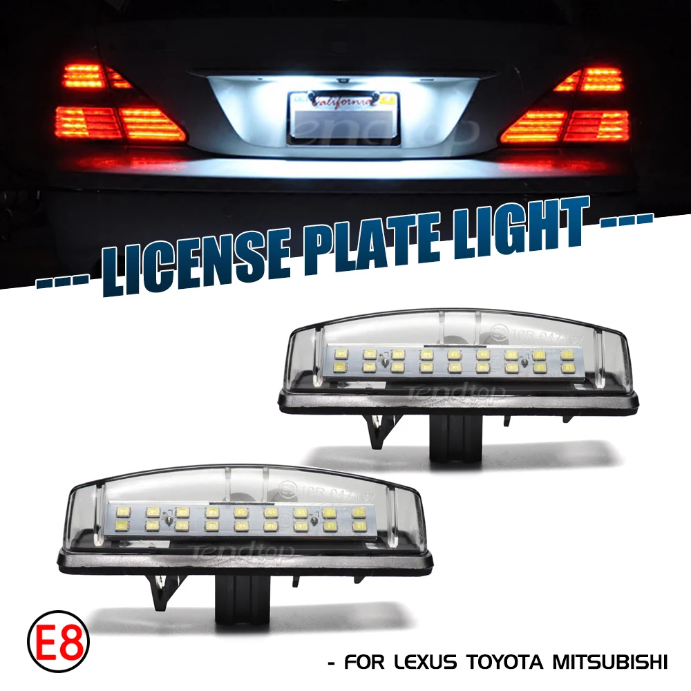 2Pcs LED License Plate Light Car Number Lamp For Lexus IS 200/300 LS 430 GS 300/400/430 ES 300/330 RX 300/330/350 Car Rear Light