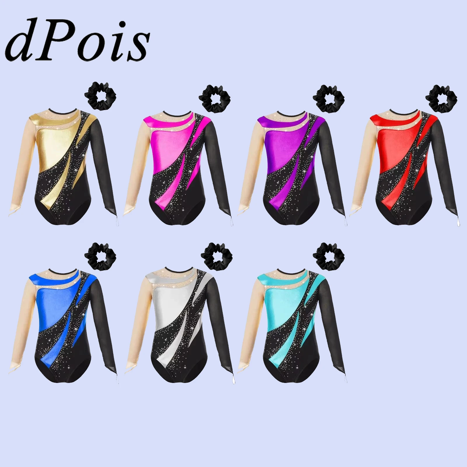 

Children Ballet Clothes Kids Long Sleeve Figure Skating Leotard for Girls Rhythmic Gymnastics Leotard Performance Costumes