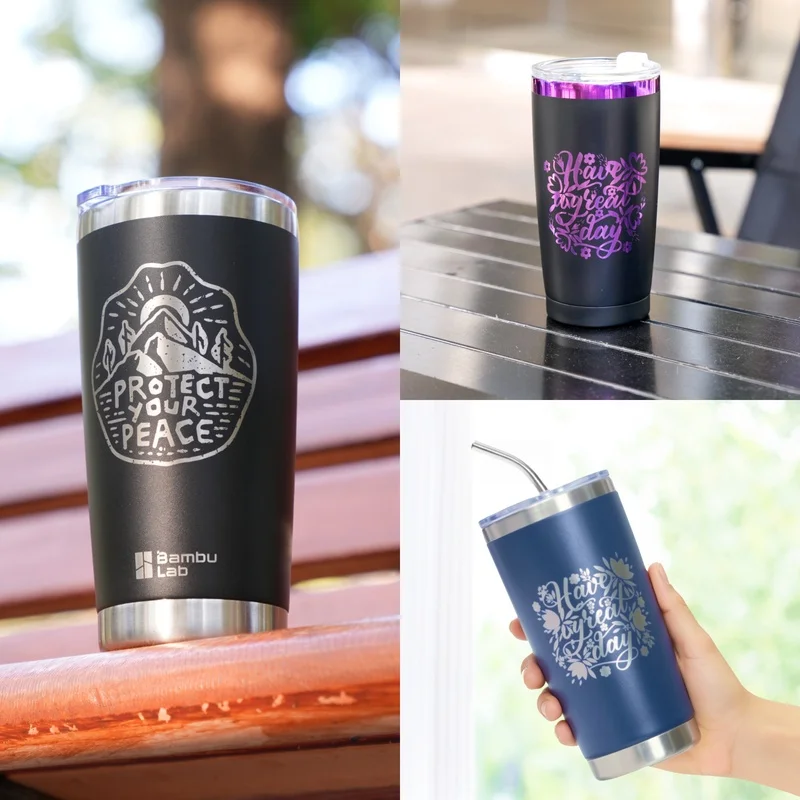 Original brand new portable stainless steel insulated cup laser engraving DIY Birthday gift Maker Treasure Trove for Bambu lab