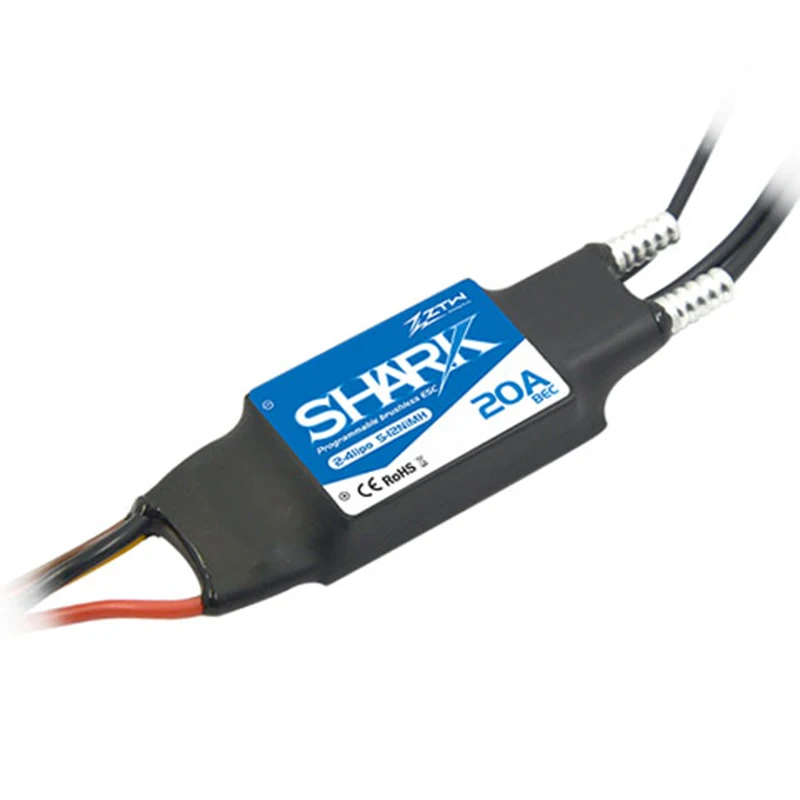 ZTW Shark 20A/30A/40A/50A/60A/70A/80A ESC Waterproof Bidirectional Water-cooling Brushless Speed Controller For RC Boat Marine