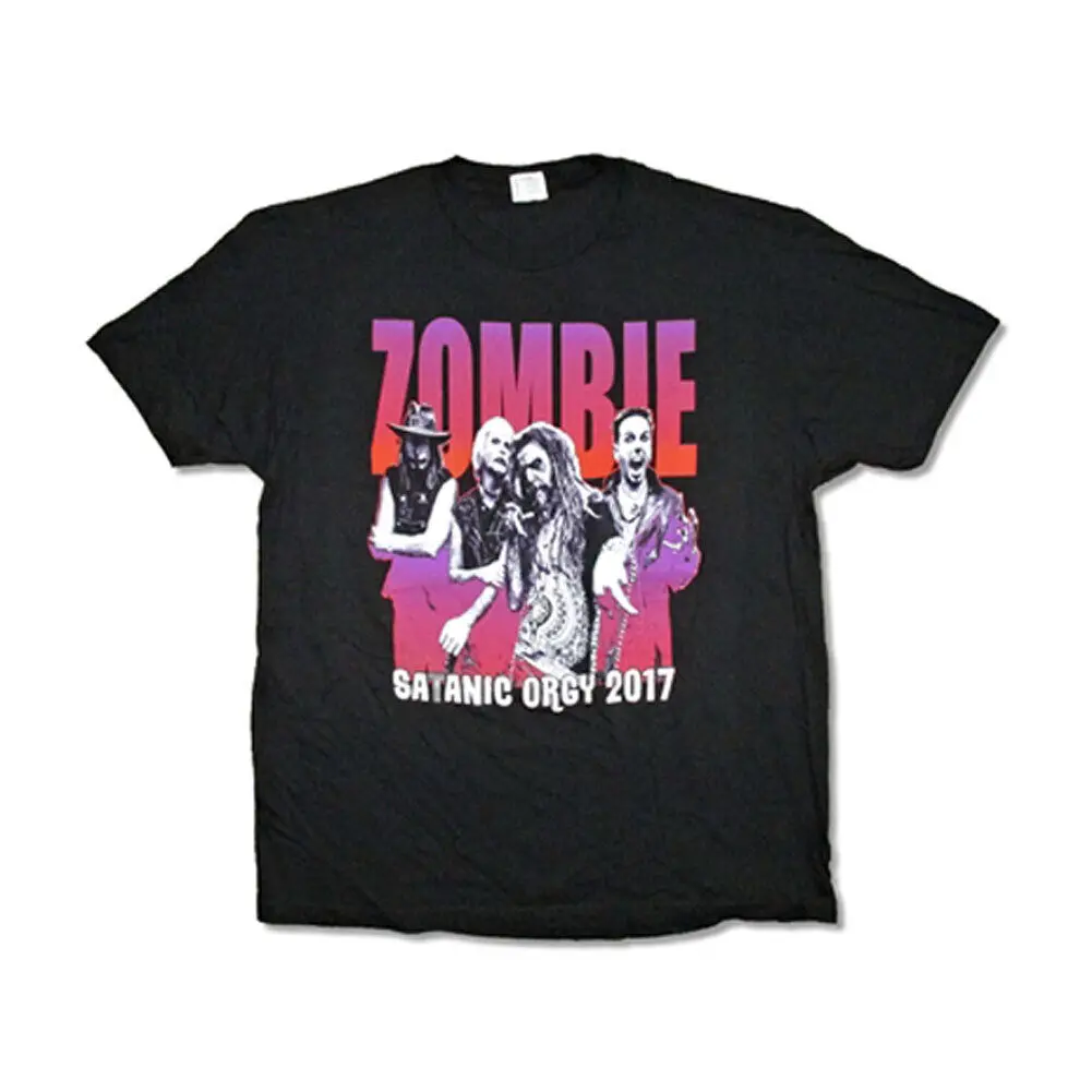 Men'S Rob Zombie Satanic Orgy 2017 Tour T Shirt Large Black