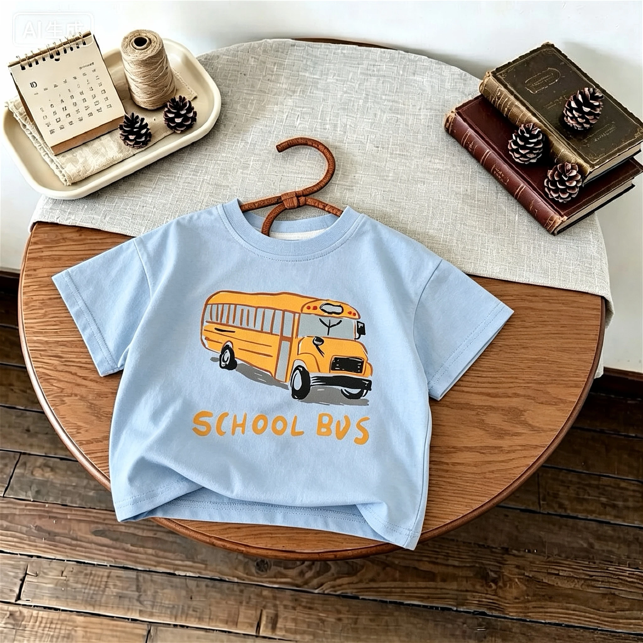 

Boutique Fashion Children T-shirt Summer Short Sleeve Tops Tees Kids Clothing Girl And Boy Simple Casual Printed Car Tshirts