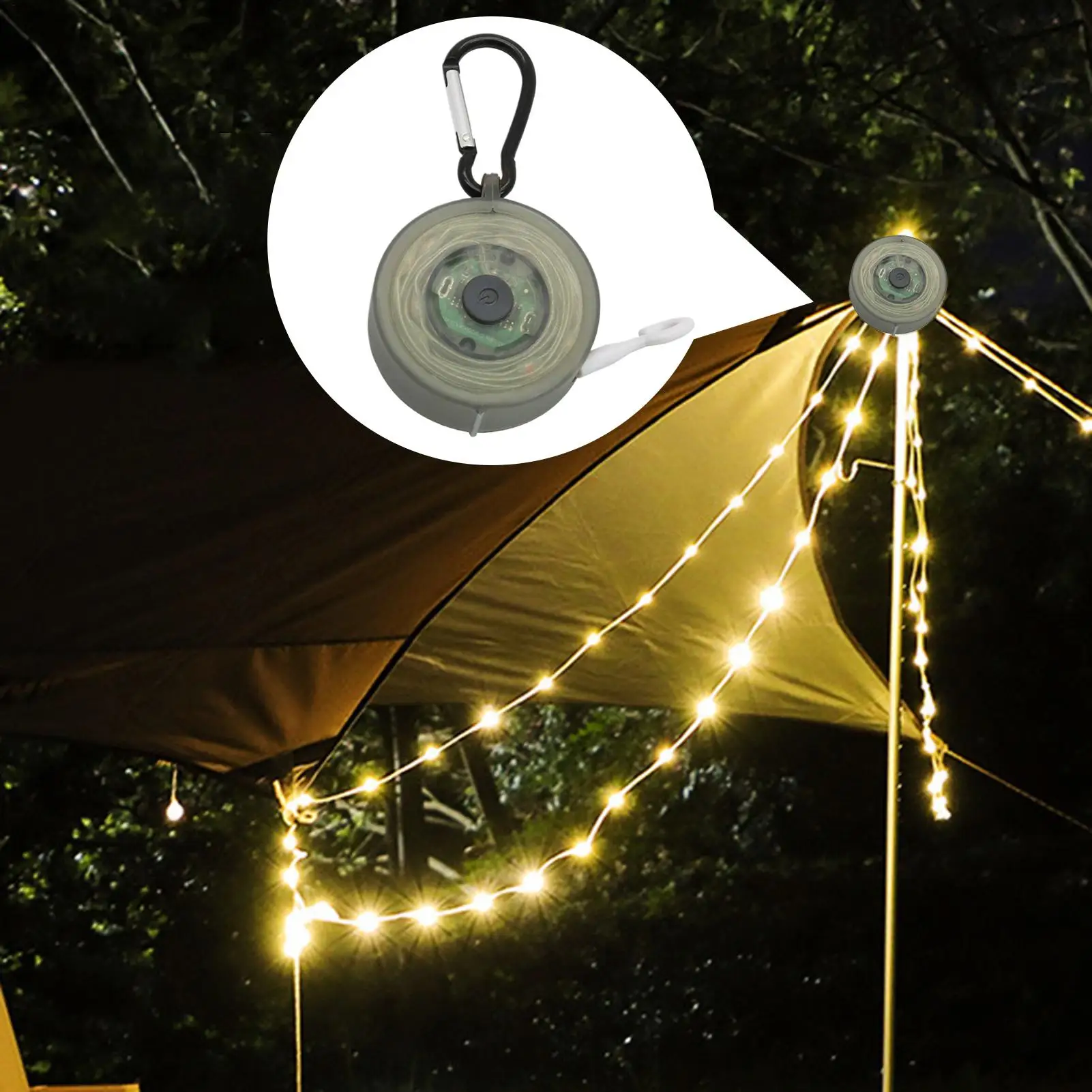 Camping String Lights 4 Modes Waterproof Christmas Decorations Fairy String Lights for Outdoor Garden Backyard Patio Gathering - Image 4
