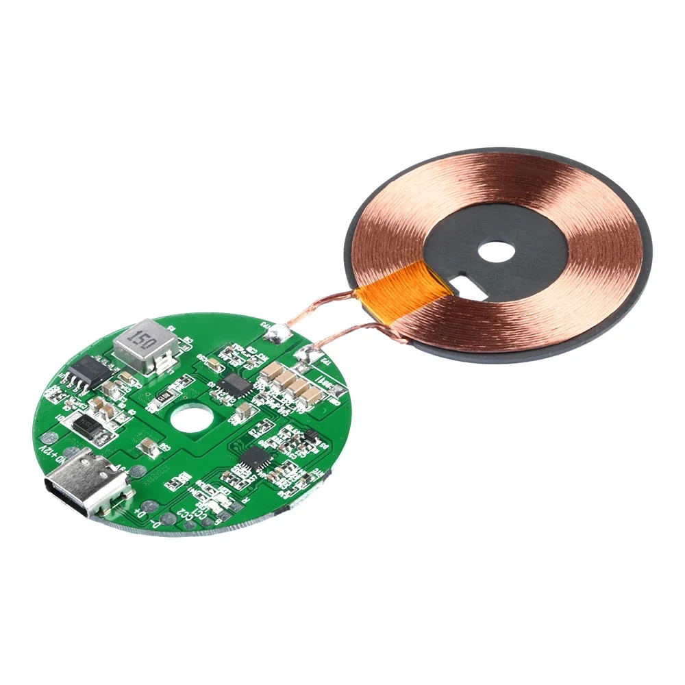 

DC 5-12V 20W High Power Wireless Charger Transmitter Module Type C Fast Charging Circuit Board for Mobile Phone