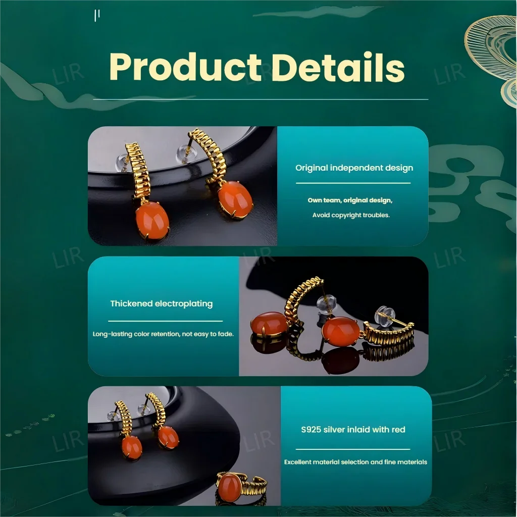 أقراط LIR النسائية: تصميم بسيط على شكل عظمة الثعبان Nanhong الطبيعية الكبيرة |   تتضمن شهادة الأحجار الكريمة