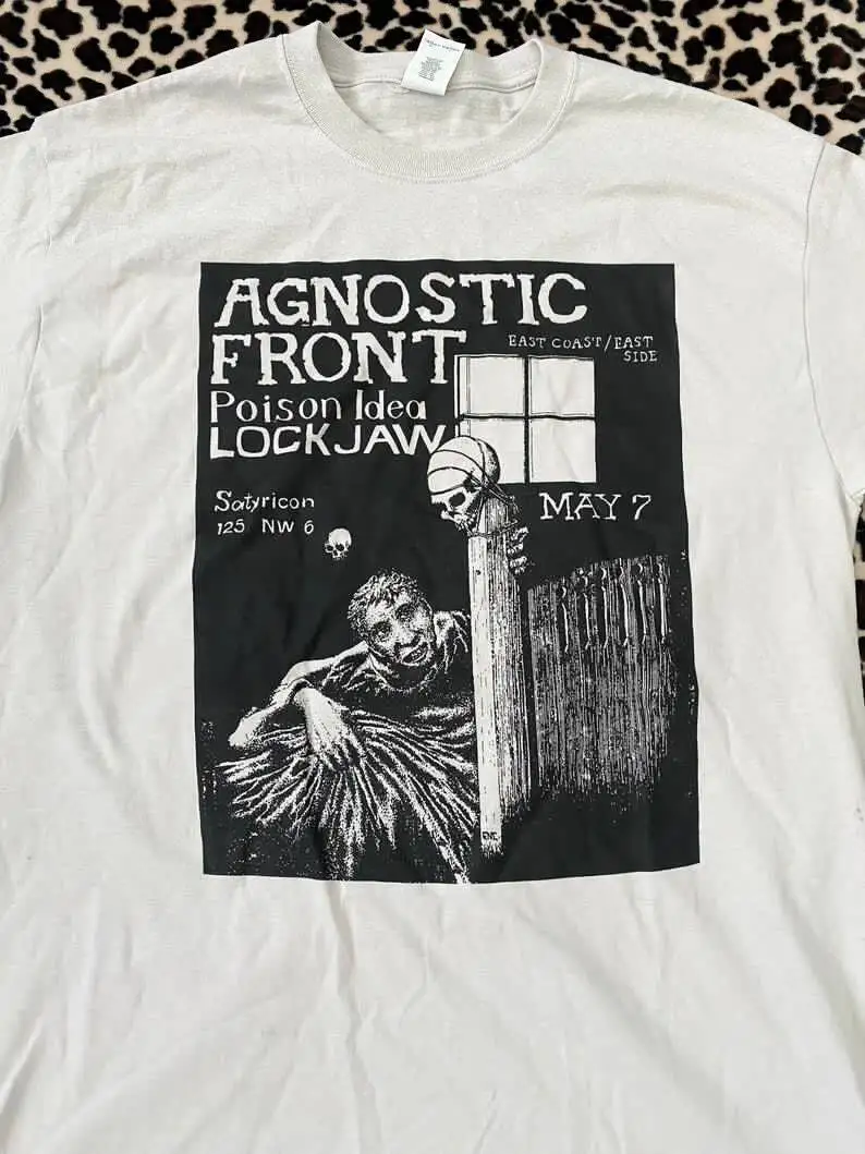 Agnostic Front/Poison Idea Flyer Tee, hardcore punk rock band TE2749