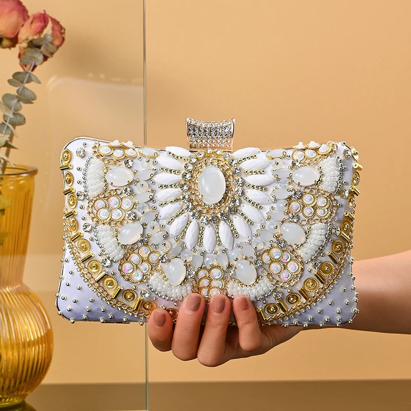 Unique Sequin Diamond Crystal Clutch Bag Luxury Wedding Party Rhinestone shoulder Bags High Quality Evening Handbags