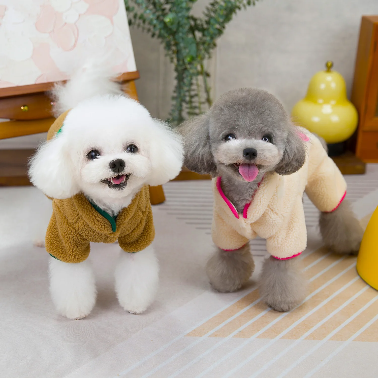 New Dog Clothing Autumn and Winter Four-legged Clothes Warm Lamb Wool Clothes Pet Cat Clothes Small Dog Pet Clothing