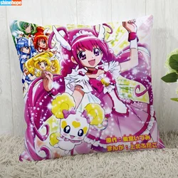 45X45 cm Sorriso Precure Anime Copertura del Cuscino Personalizza Federa Moderna Casa Decorativa Federa Per Il Soggiorno 2020.08.17