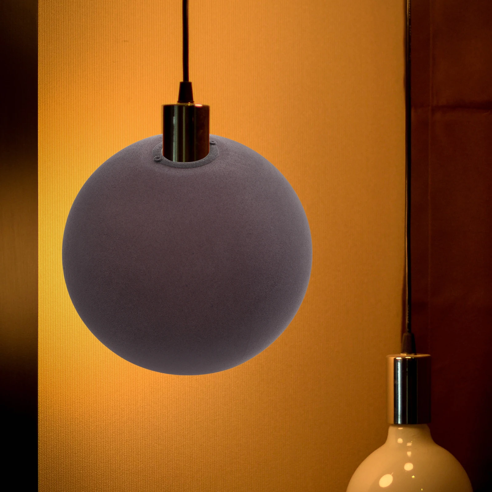 

Gray Fuzzy Ball Lampshade G9 Bulb Cover Pendant Light Shade Suitable Living Room Globe Lamp Shades Replacement
