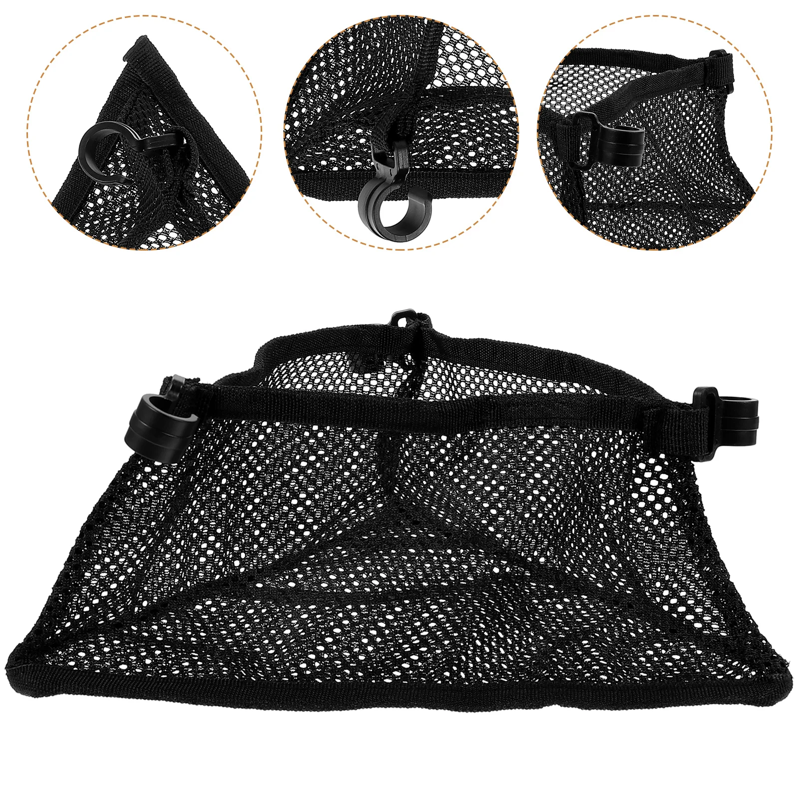 

Small Round Table Net Bag Folding Storage Desk Accessories Camping Foldable Mesh Outdoor