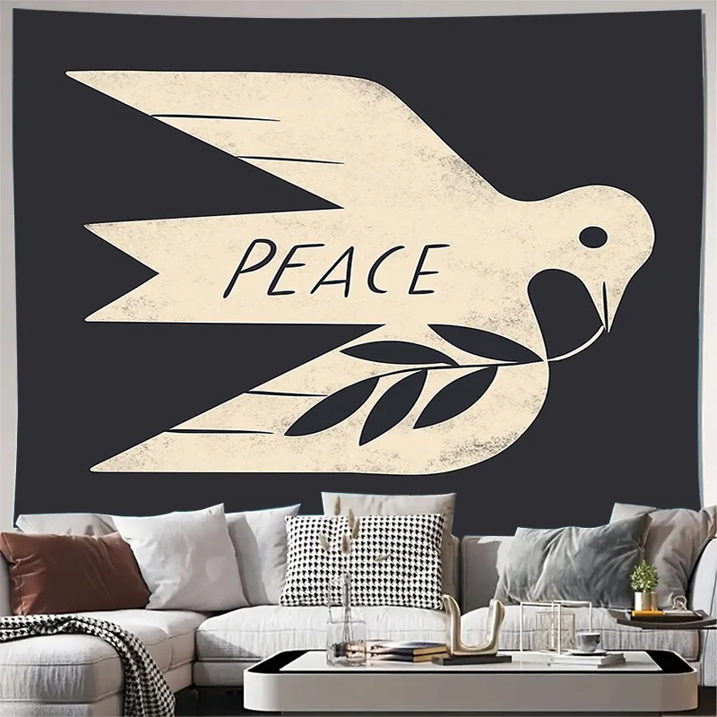 

Гобелен в стиле бохо, природа, настенный лес, деревья, пейзаж, домашний декор, эстетический винтажный текстурированный фон, украшение для комнаты в общежитии