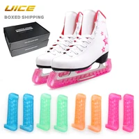 UICE 1 par de plástico suave Hockey sobre hielo figura patín hoja Protector cubierta Protector patín sobre hielo corredor protectores para mujeres hombres jóvenes niños