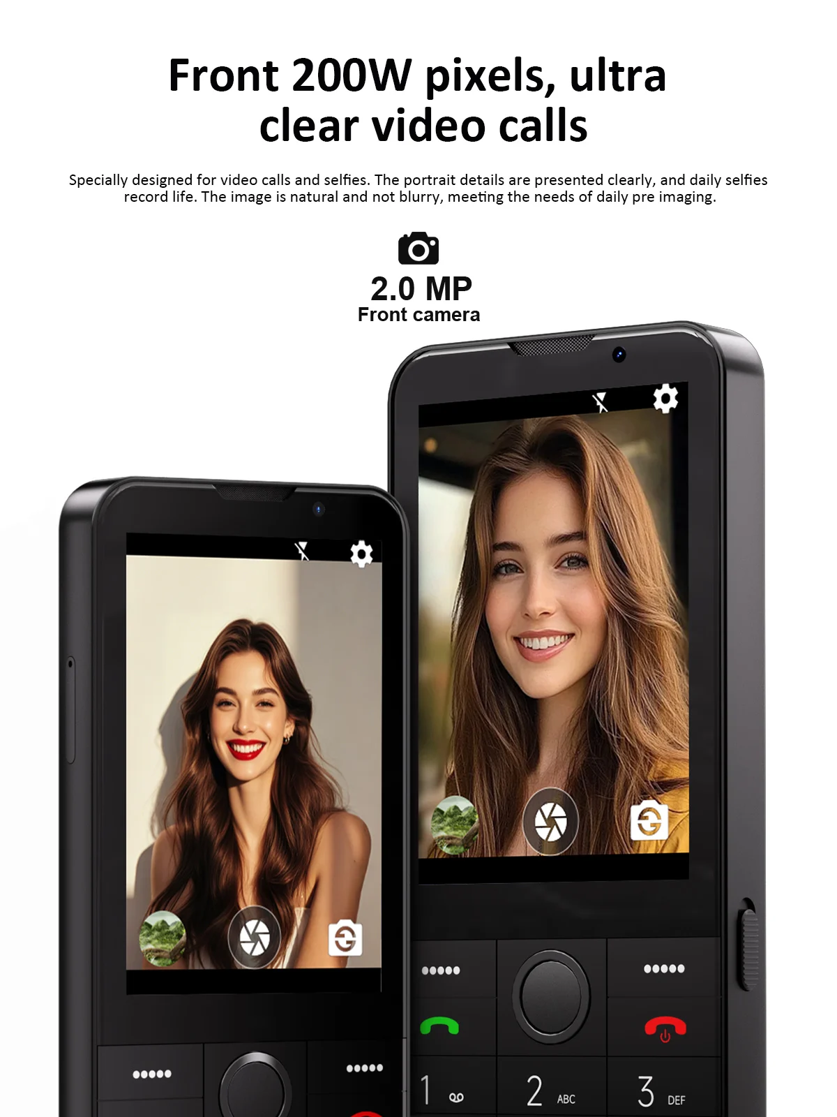 UNIWA F26 Pro 4G 3.5'' Touch Screen Keypad Phone Android 11 2GB+16GB 2850mAh Dual SIM Card Cellphone Whatsapp Google Smartphone