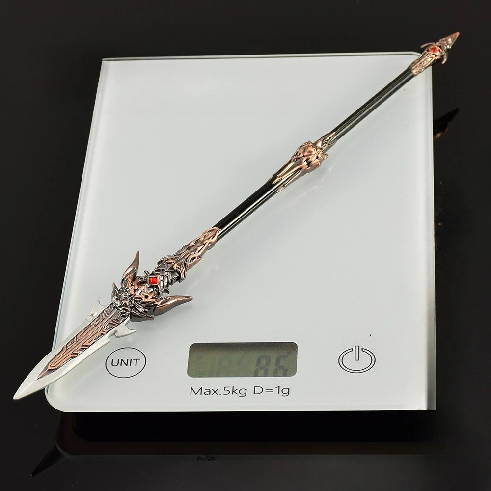 30 cm Naraka: Bladepoint Spear Lance Zhenshanhe Game Randapparatuur Alle Metalen Samurai Zwaarden Wapen Model Speelgoed Collectie Geschenken