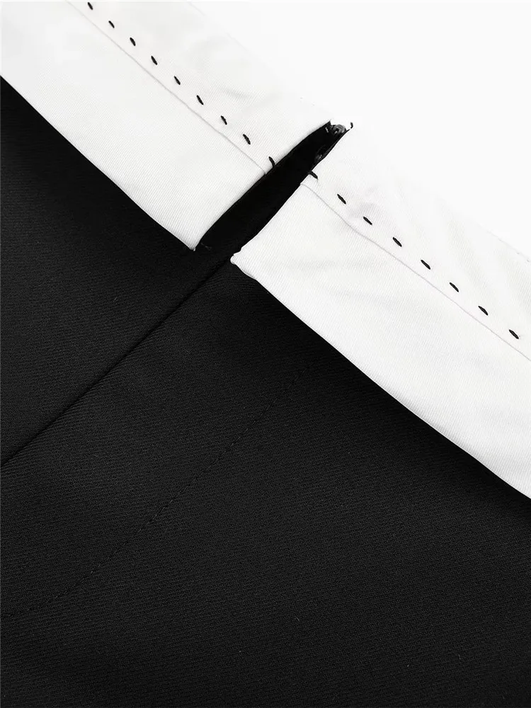 Faionable Pantaloni casual con risvolto allentato per donna Pantaloni ort sottili regolari stagione primaverile Altro materiale 00%