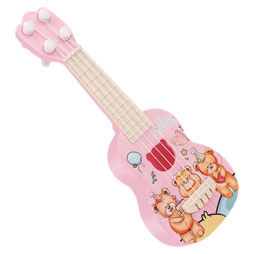 Simulation Guitar Kid Mini Educational Kids Plastic Toy Imitation for Beginner Instruments Early Ukulele