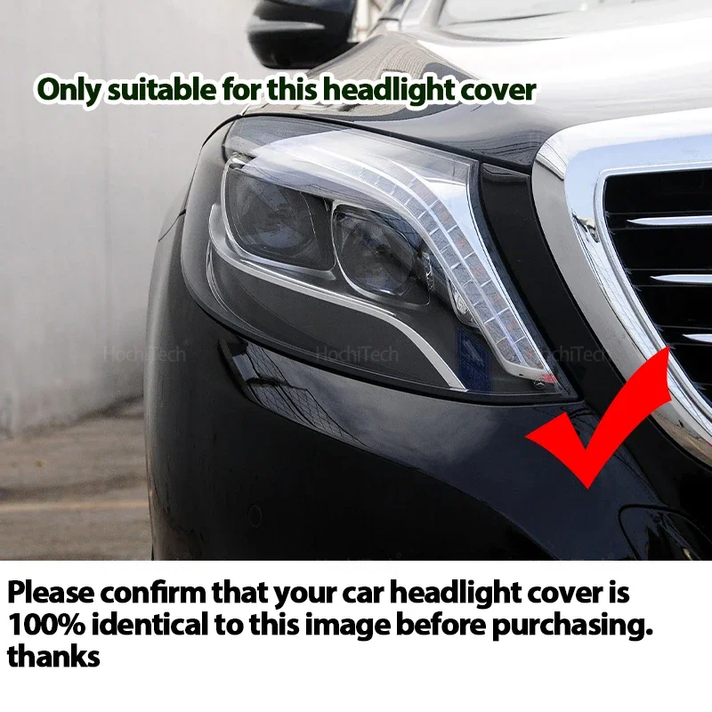 For Mercedes Benz S Class W222 Pre-facelift 2014-2017 Car Headlight Cover Lens Glass Shell Headlamp Light Transparent Lampshade