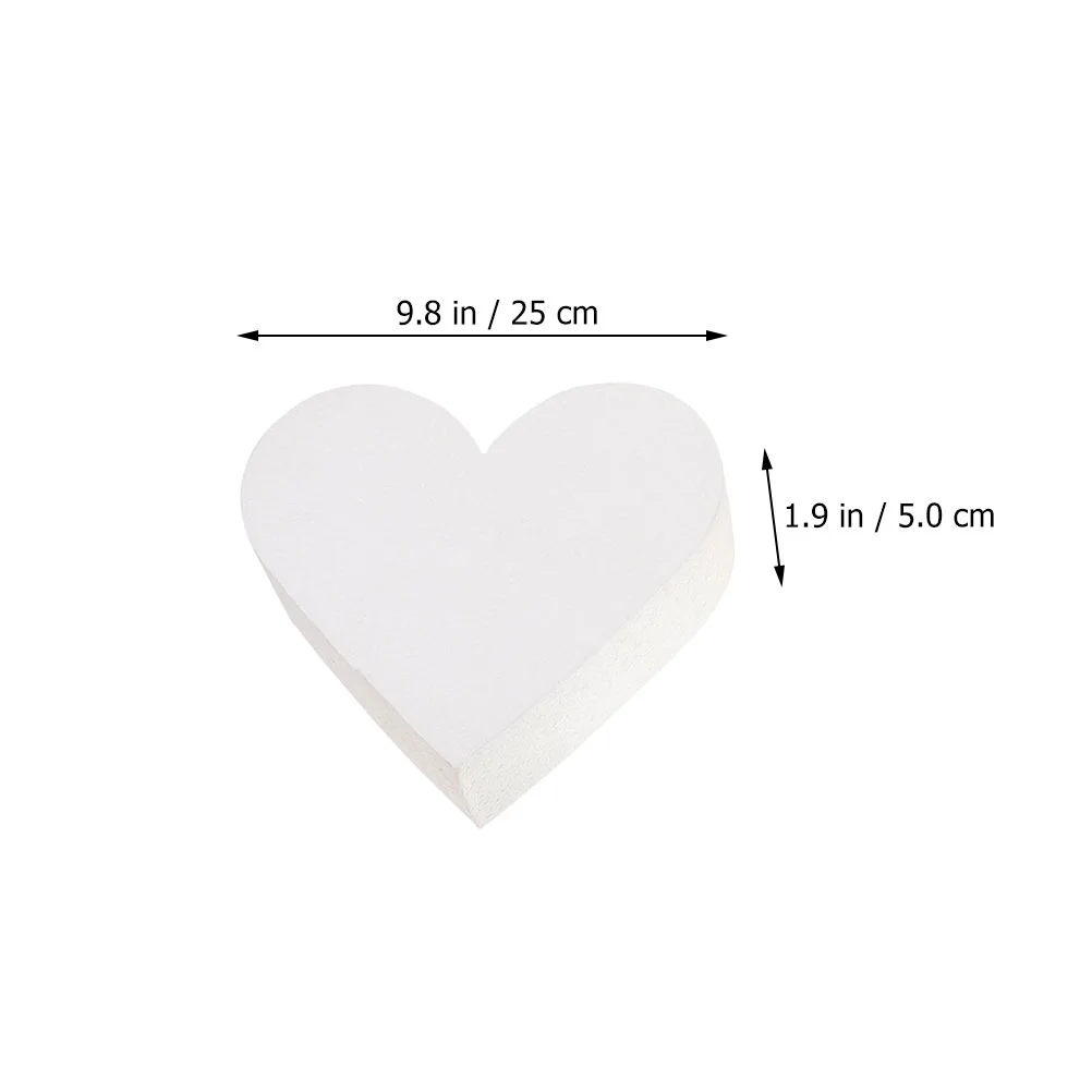 2 Pcs Bubble Cake Baking Dummies Compact Heart Foam Model Wedding Party Accessories Holder with Lid