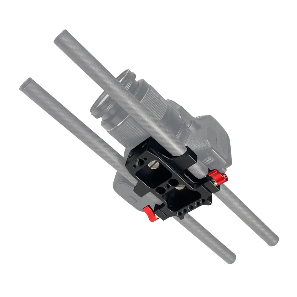 Universal Kamera Grundplatte Schulter Rig 15mm Stange Clamp Quick Release Adapter für Sony DSLR Käfig Vlog Schulter Unterstützung System – Detail 20