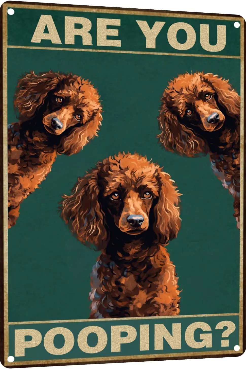 12x8 inches Poodle 