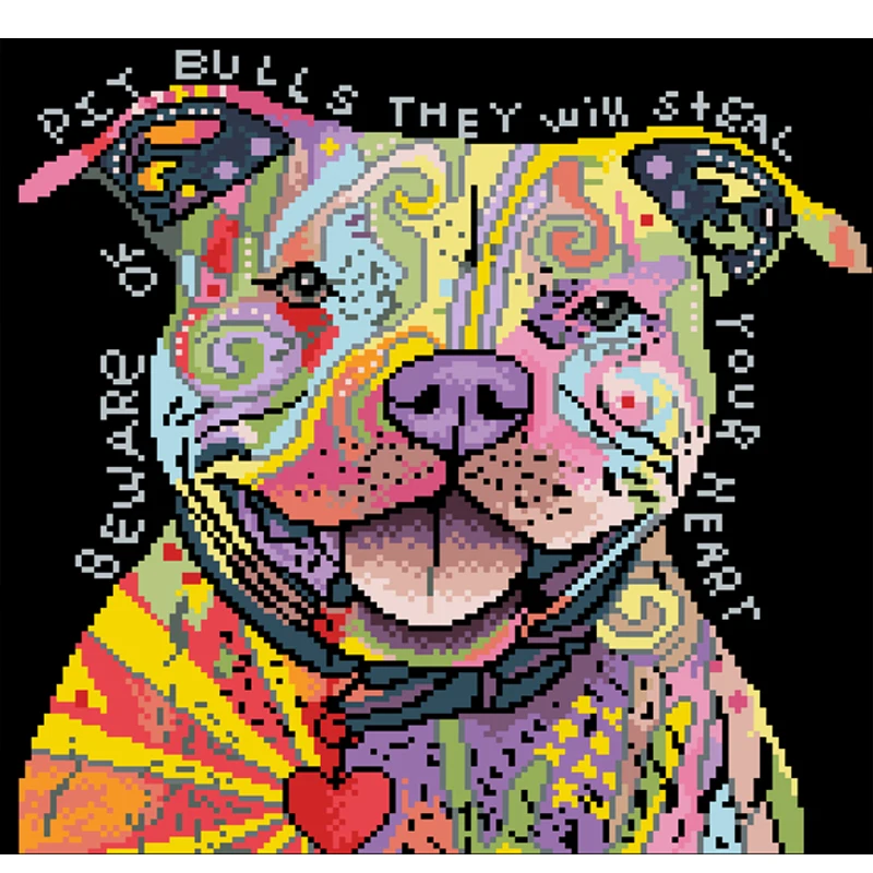 

2025 новый стиль, холст с принтом бульдога, 11CT, набор для вышивки крестом, вязание, шитье, ручная работа, счетный, разные подарки