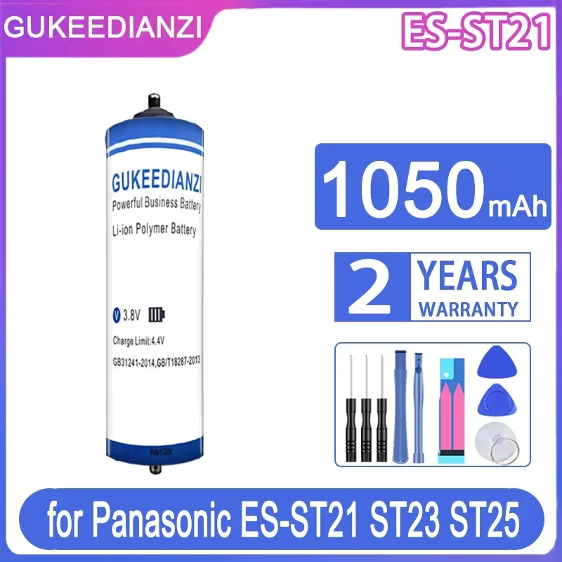 GUKEEDIANZI Replacement Battery  1050mAh for Panasonic ES-ST21 ST23 ST25 SE27 ST29 ST37 ST39 ES-GA21 GA20 GA40 ERT3