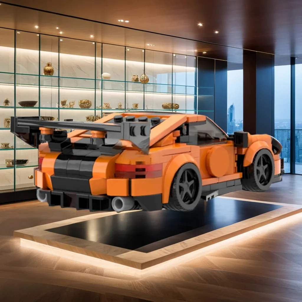 

384 шт. Moc Porscheer 911 Pumpkin Spec DIY Тыква-Themed 911 Образовательная модель автомобиля Строительные блоки Игрушки на день рождения Подарок
