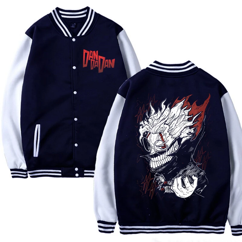 Anime Dandadan Okarun mikina s kapucí baseballová uniforma bunda dáma/muž Harajuku mužské topy streetwear Dandadan kreativní tisk bunda - náhled 4