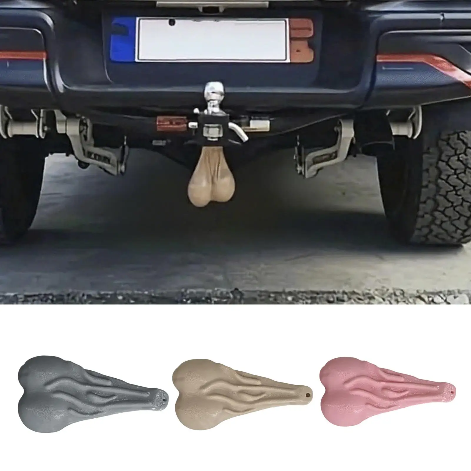 Truck Balls Nuts Decorative Bumper Ornaments Funny Prank Gag Automotive Vehicle Decoration for Boyfriend Husband Men Family
