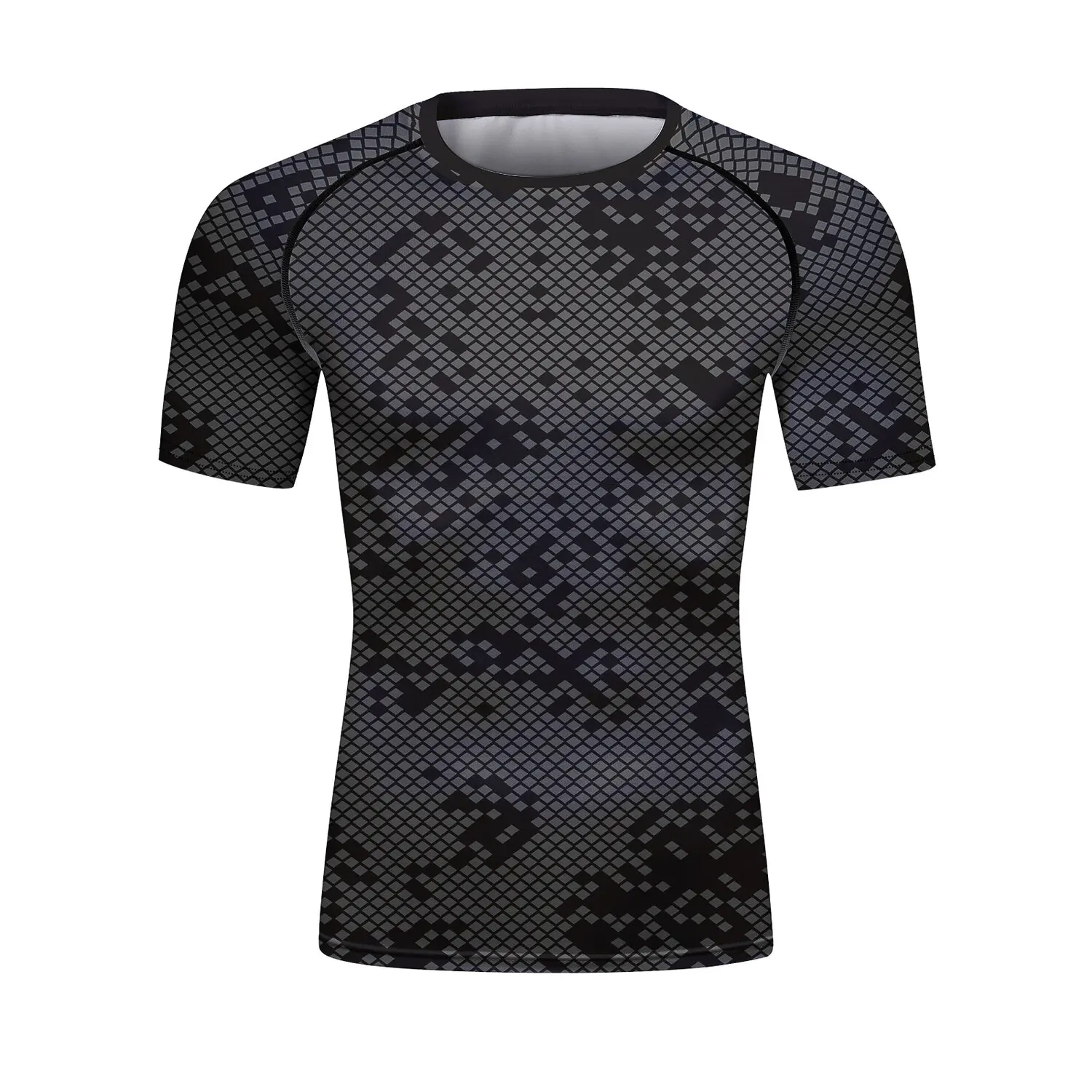 

Men's Compression Shirts Short Sleeve Printing Dry Fit T Shirt Fitness Running Athletic Workout Sports Baselayer Tee (221512)