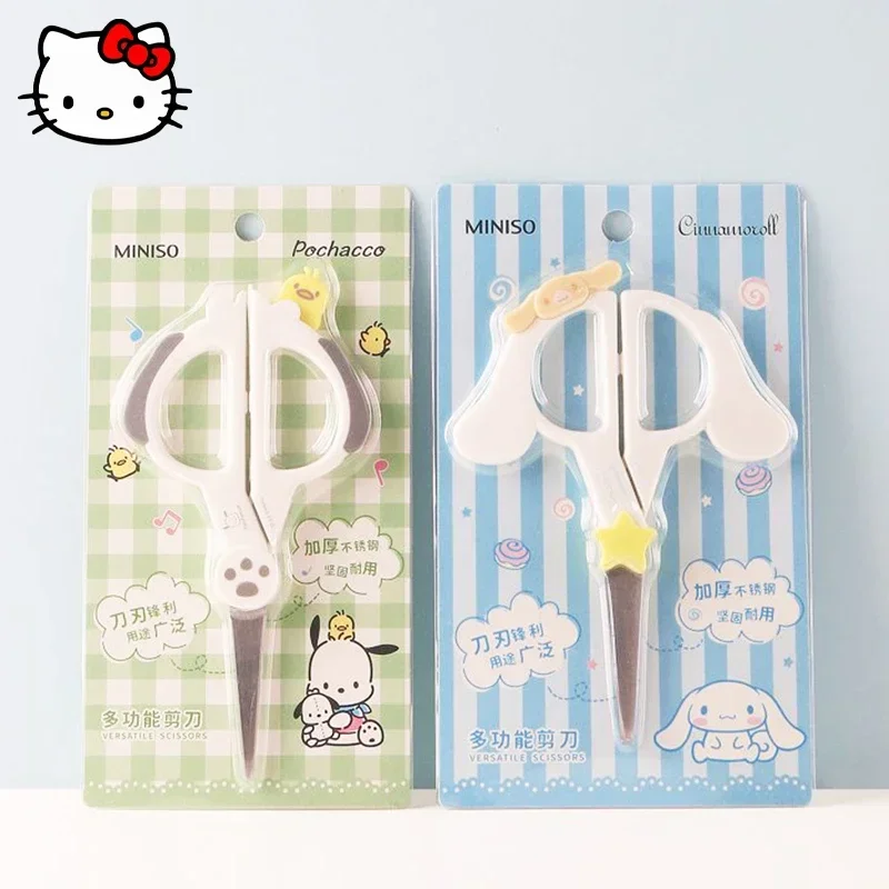 

Sanrio Cinnamoroll Pochacco Scissors Kawaii Animation Student Paper Cutting Stationery Girls Office Supplies Utility Knife Gift