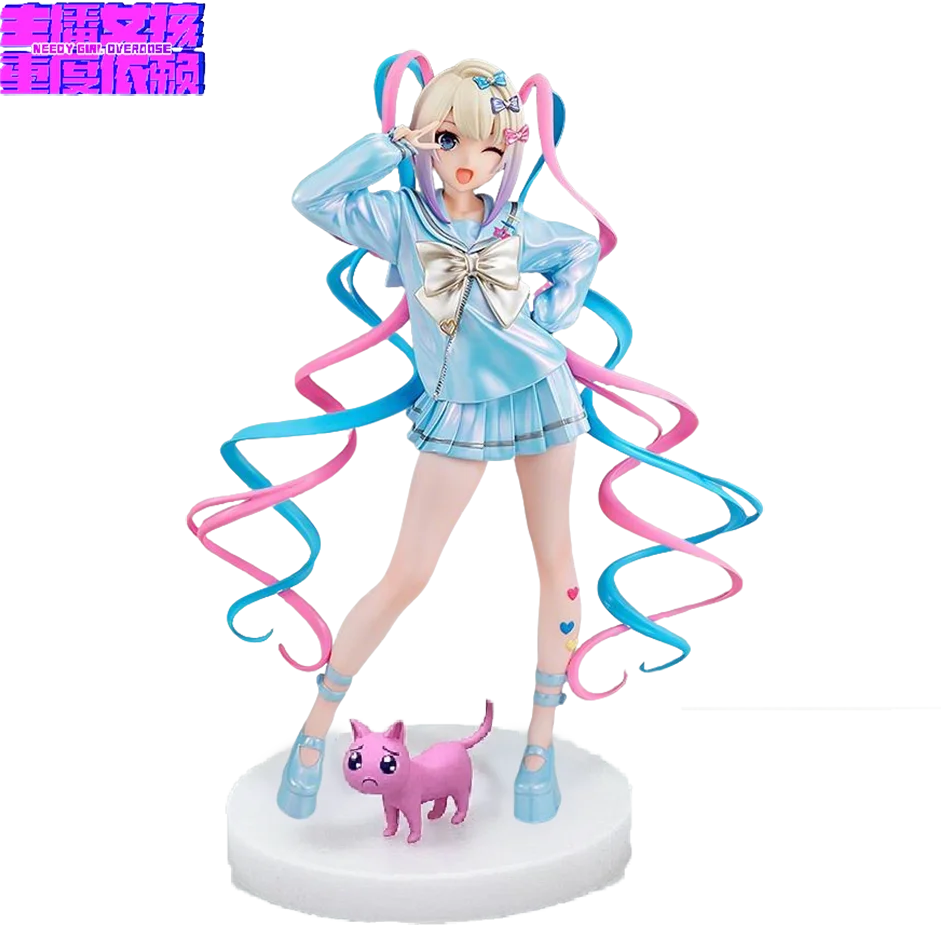 Original Needy Girl Overdose Anime Figure KAngel Action Figures Virtual Uploader PVC Collection 17CM Model Ornaments Toys