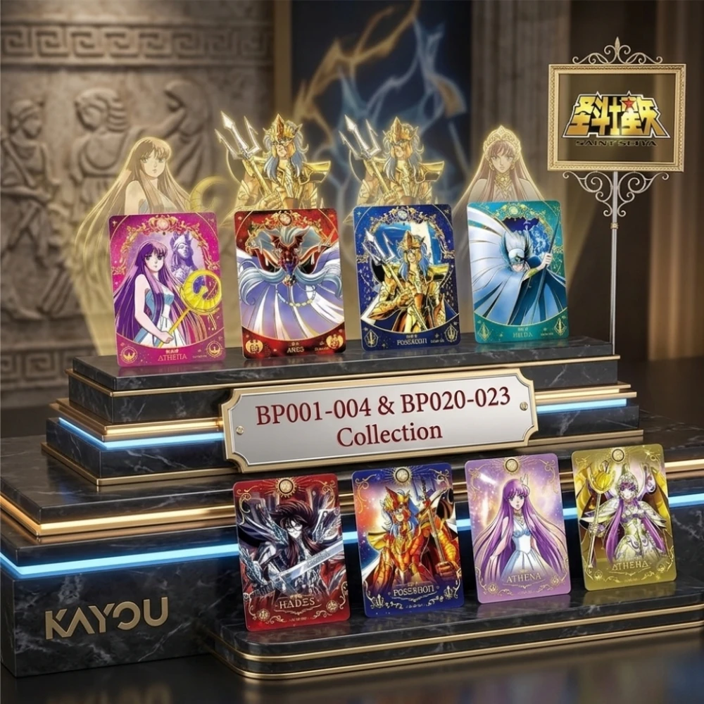 

Genuine Kayou Saint Seiya BP Cards BP01-23 Full Series Athena Pegasus Anime Gold Foil Collection Card Kids Toy Birthday Gifts