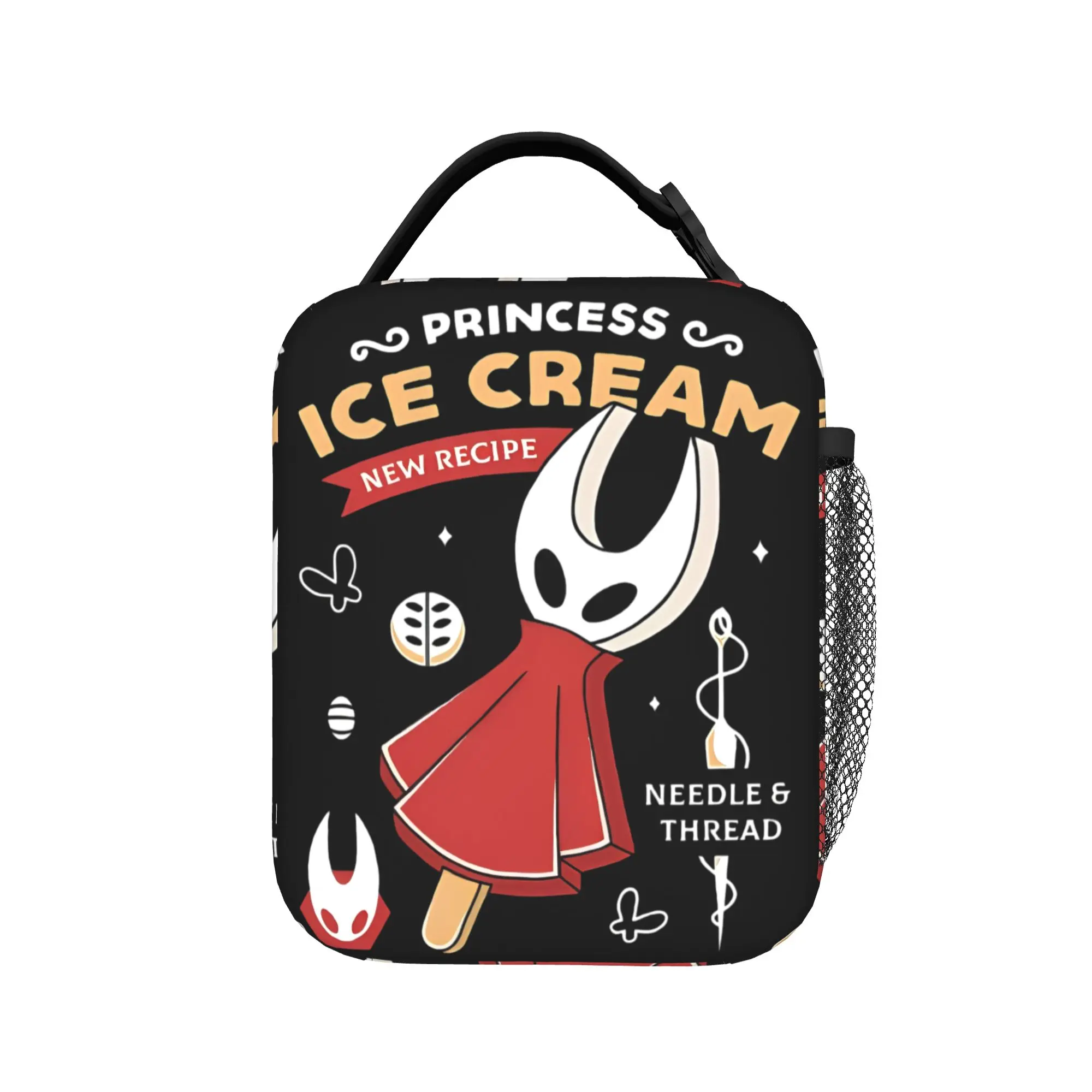 Princess Ice Cream Insulated Lunch Bag Cooler Bag Reusable,Lunch Container Hollow Knight Silksong Large Tote Lunch Box