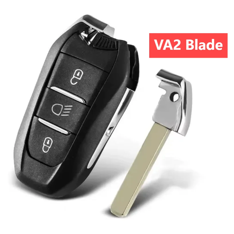 Cangkang Pengganti Kunci Mobil Remote Control Otomatis Baru 2025, 3 Tombol, Cocok Untuk Peugeot Citr-oen HU83/VA2